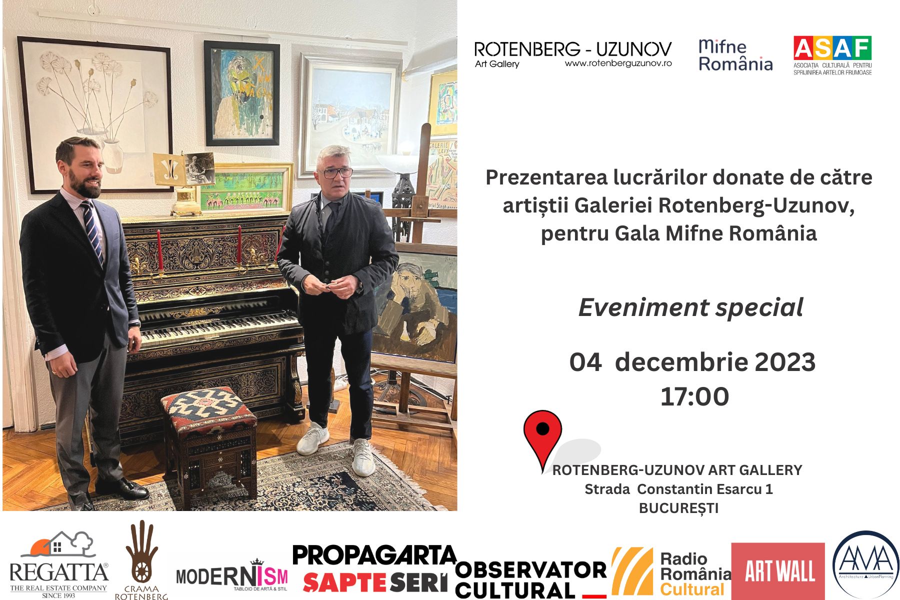 Donation of works by Rotenberg-Uzunov Gallery artists for the Gala Mifne Romania